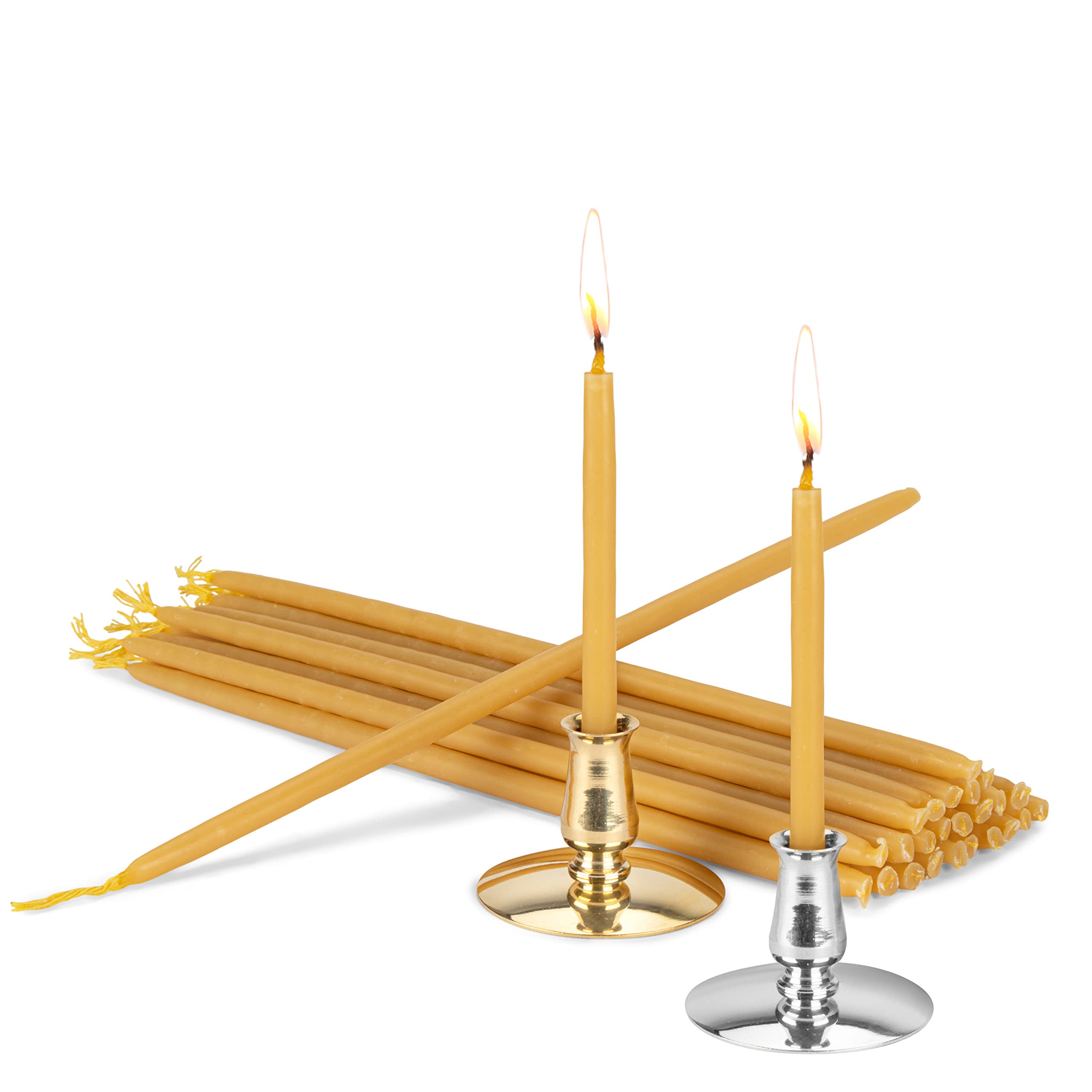 Bougies cire d'abeille NKlaus et supports de bougeoirs à offrir en cadeau