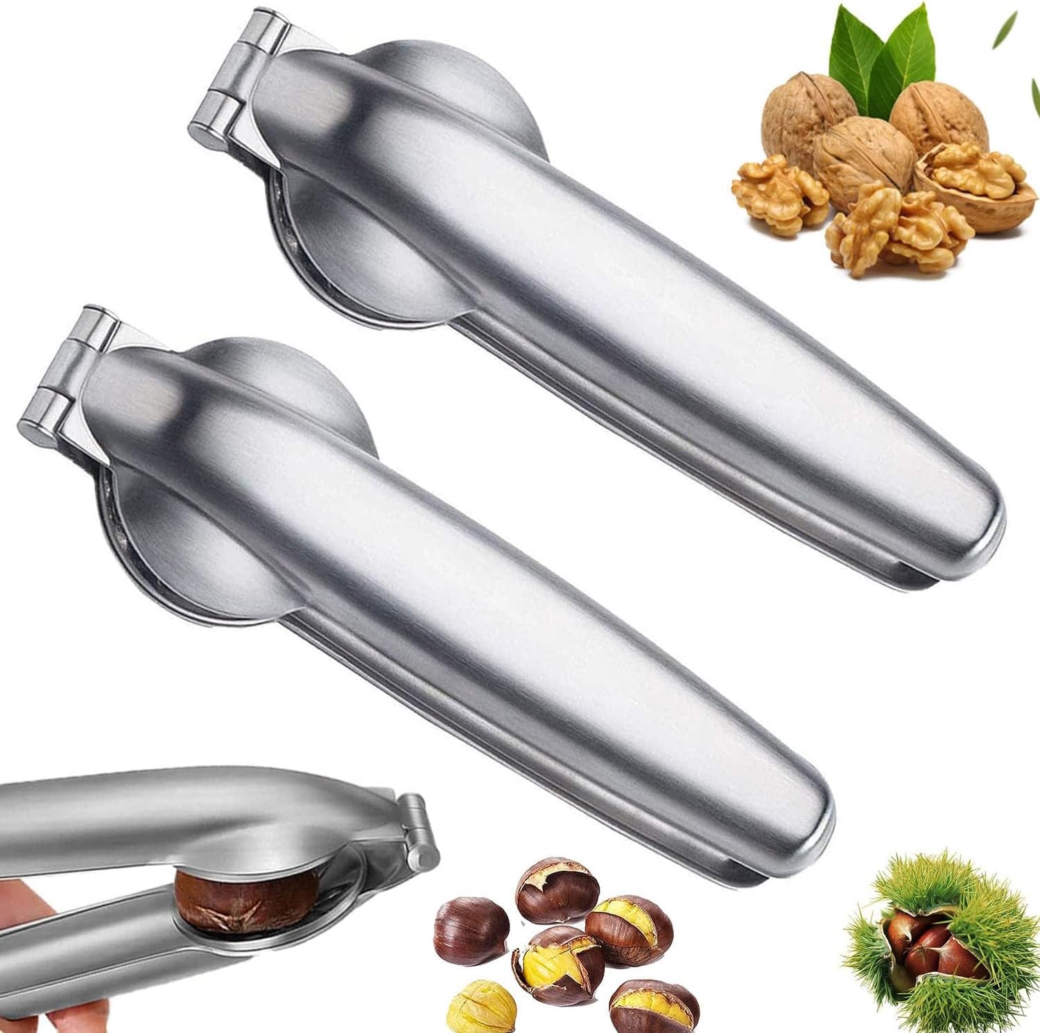 Kastanienzange Edelstahl - Nussknacker Für Maronen & Walnüsse