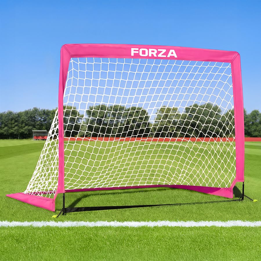 FORZA Square Pop-Up Football Goal [6 Sizes] (Pink, 7ft x 5ft, Single Goal)