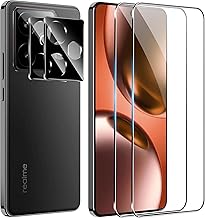 Screen Protector for Realme GT 7/Realme GT 7T Tempered Glass, 2+2 Camera Protection Film and Glass Screen Protector, Anti-Scratch Screen Protector, 9H Hardness Screen Protector