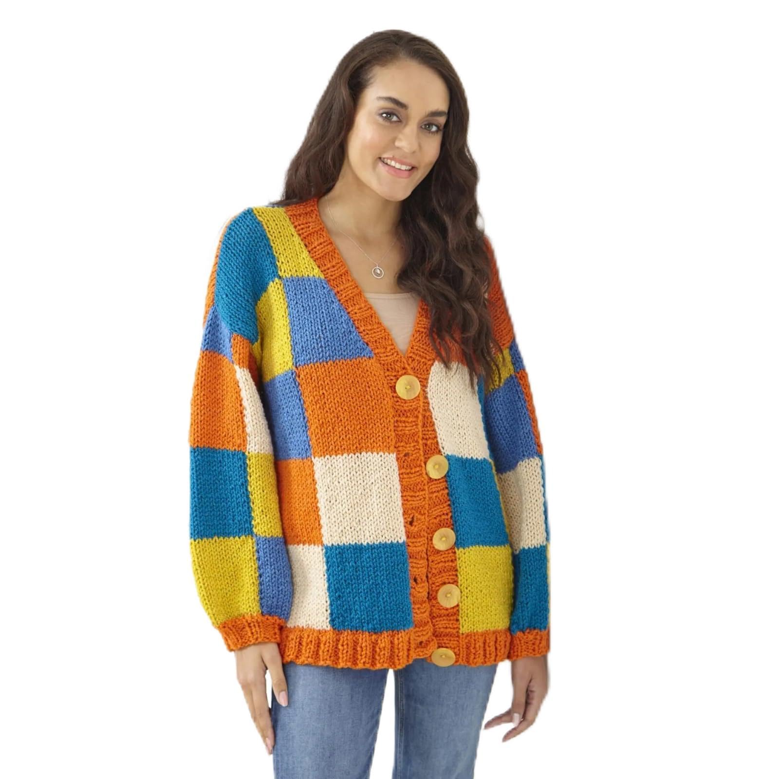 King Cole Knitting Pattern Sweater, Multicolor, One Size