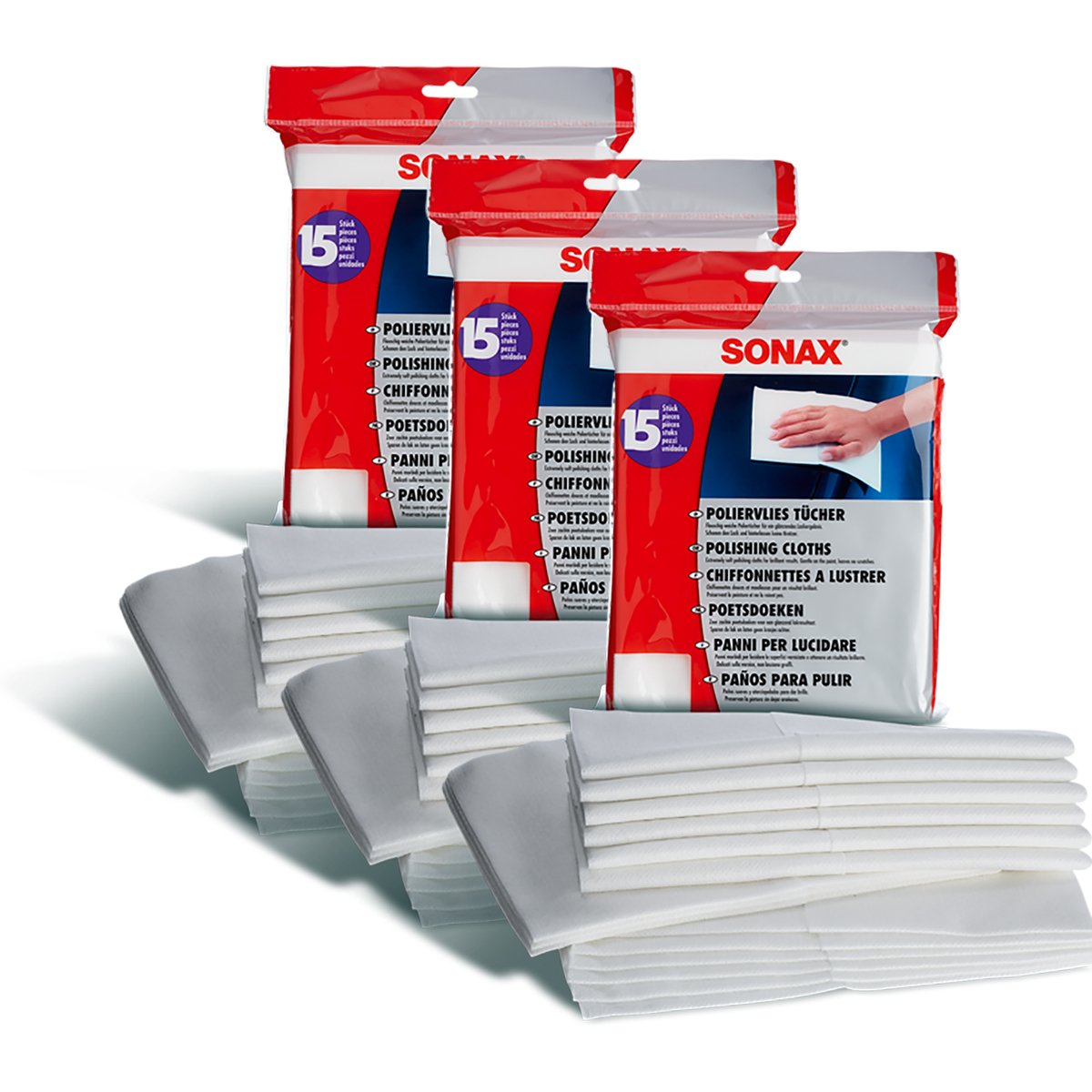 Panni Microfibra SONAX - Set 15 Pezzi Per Cura Auto E Lucidatura - Foto 6