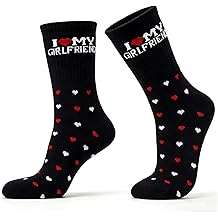 KKilicy Valentines Day Gifts for Him Men Boyfriend Funny I Love My Girlfriend Socks,Valentines Anniversary for Boyfriend Men