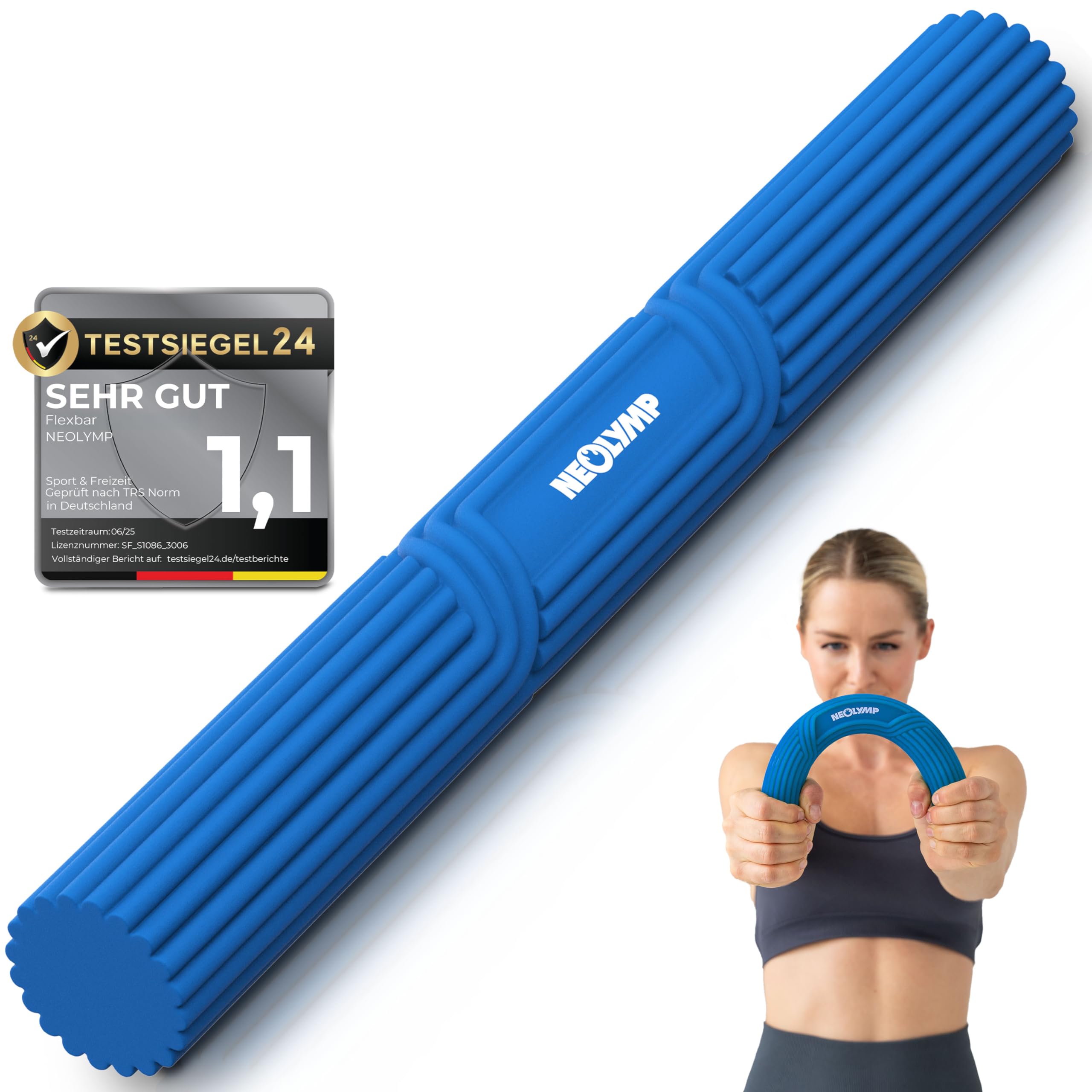 NEOLYMP Handmuskeltrainer Unterarmtrainer – Griffkraft & Rehabilitation – Therapy Bar