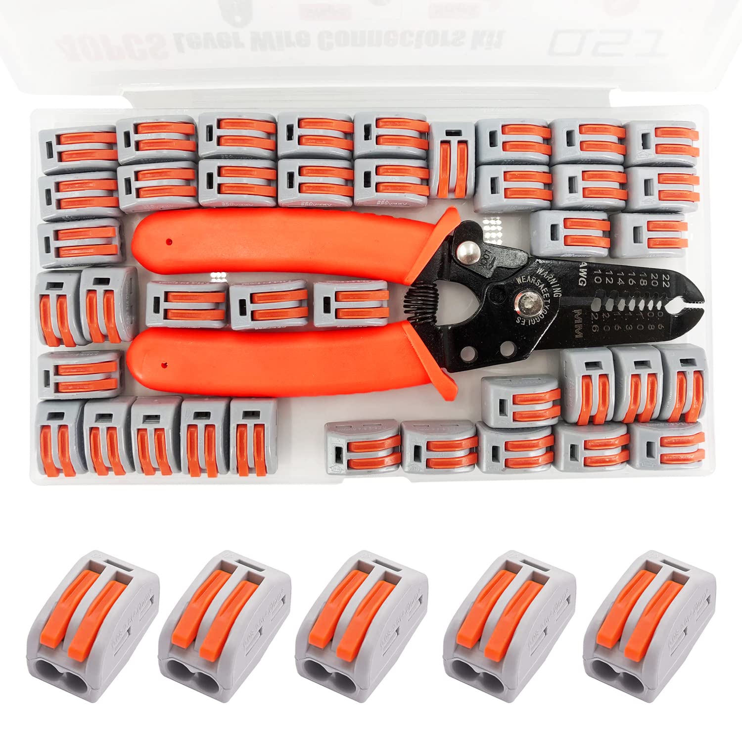 Snapklik.com : 40 Pcs 2 Port Lever Wire Conductor Compact Wire ...