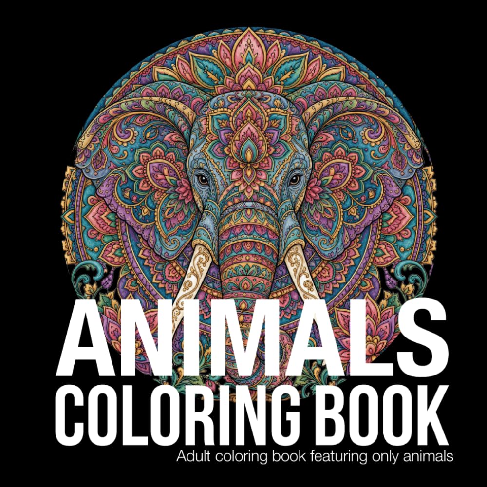 Animals coloring book: Mandala Coloring Book for Adults: Animals Edition