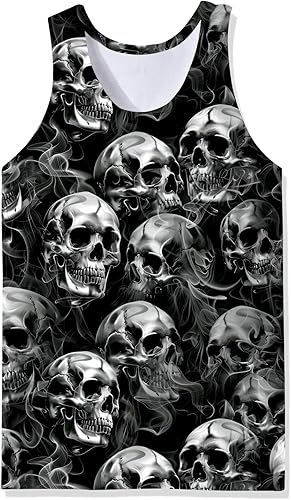 Goodstoworld Camiseta sin mangas 3D para hombre, transpirable, de secado rápido, sin mangas, para playa, tallas S-4XL