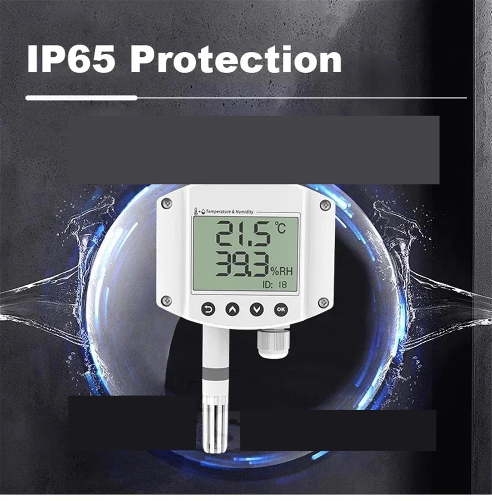 RS485 4-20mA 0-5V 0-10V Zdalny monitor do montażu na ścianie rs485 czujnik przetwornika wilgotności i temperatury(0-10V)