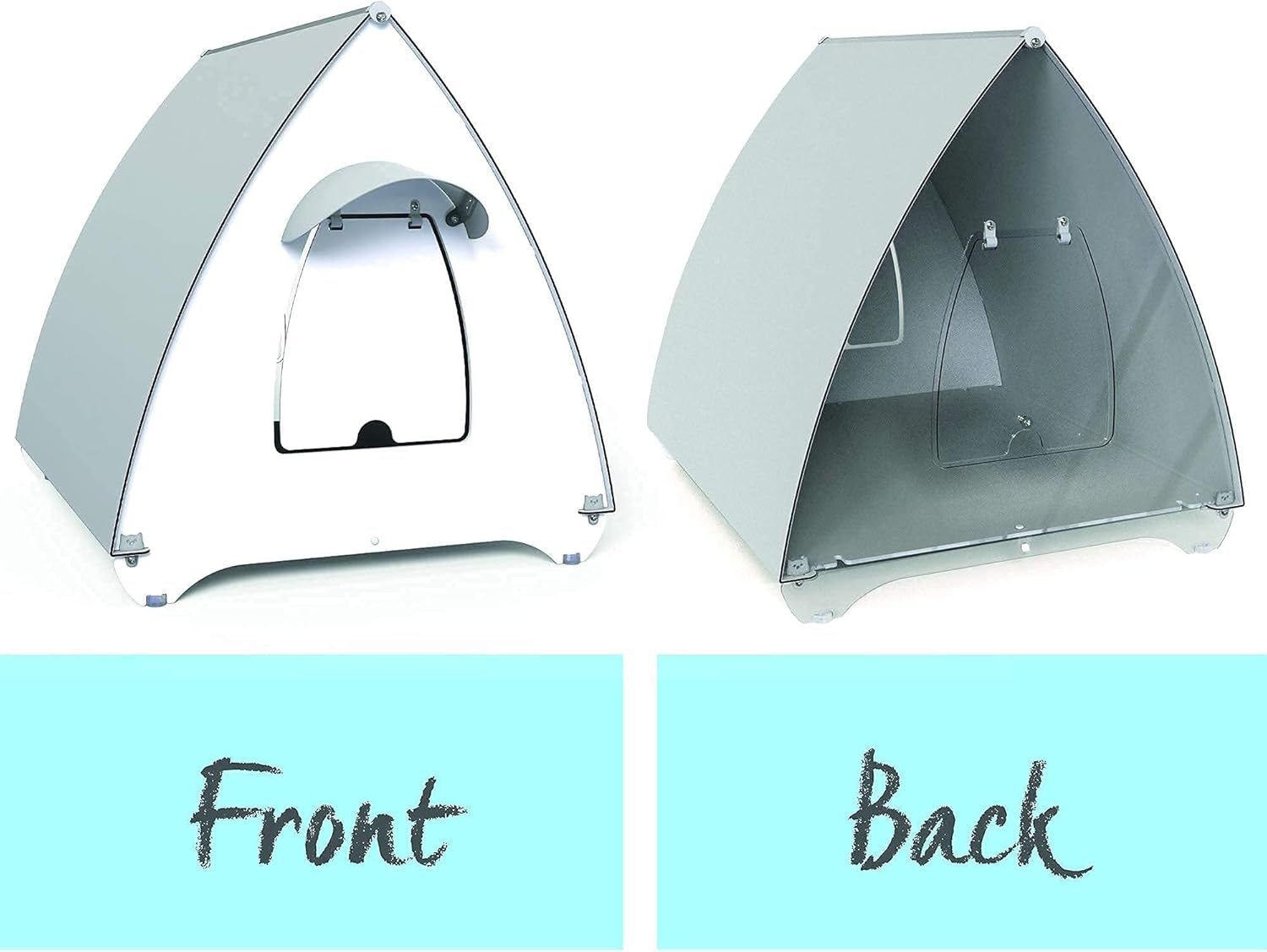 Palram Mona Outdoor Cat House, Shelter for Feral Cats, Kennel for Small Medium Pets , Escape Door, Waterproof Roof : Pet Supplies