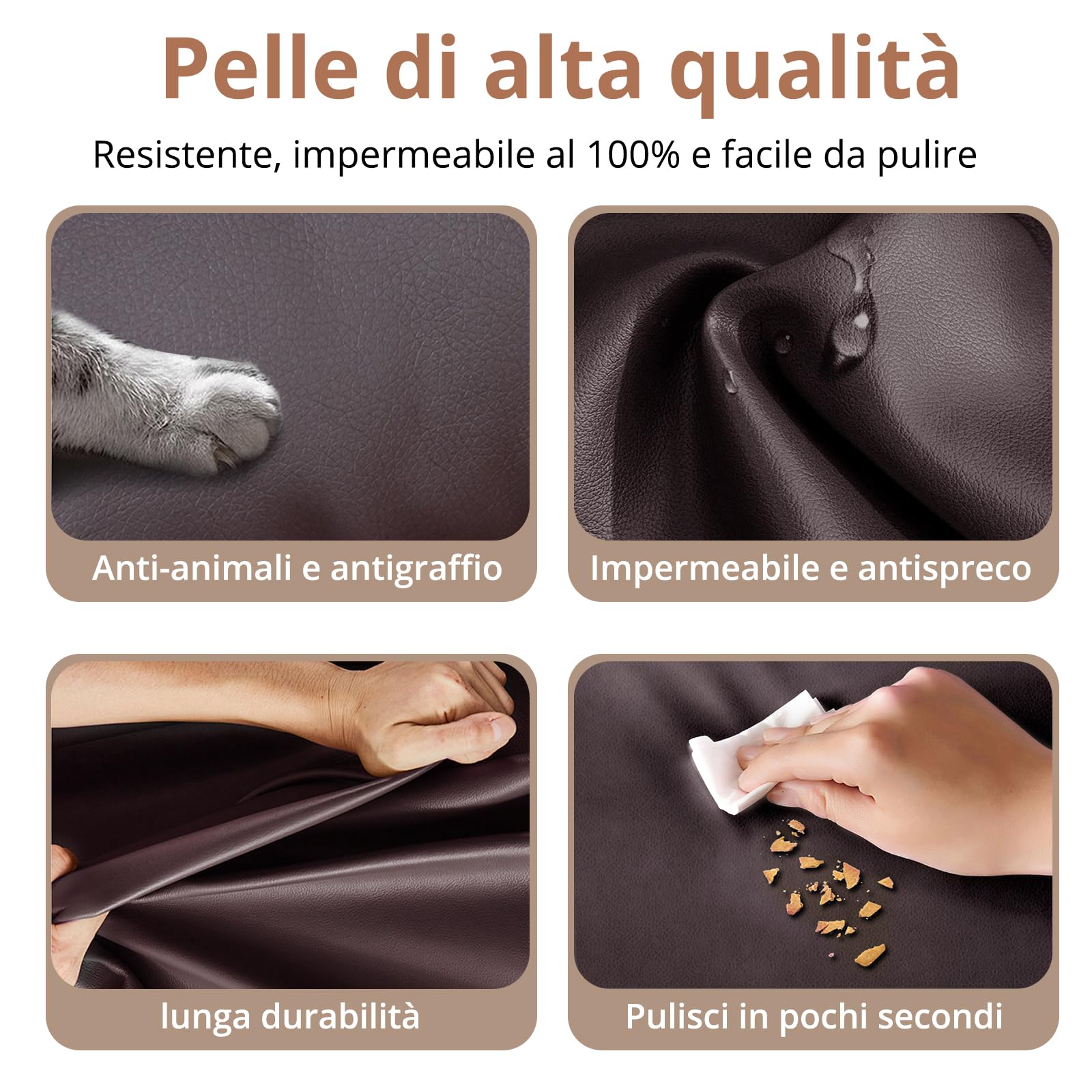 Hamoldy Poltrona Reclinabile Ergonomica Relax, Sedia Confortevole per Anziani adatta a Soggiorno, Camera da Letto e Cameretta Infantile Marrone