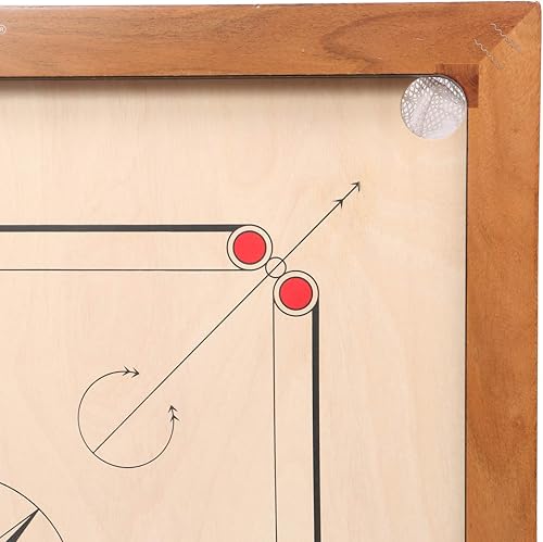 Miniatura 2 de KD Golden Carrom - Juego de mesa antiguo para interiores aprobado por la Federación Carrom de India y la Asociación Maharashtra Carrom (30x30