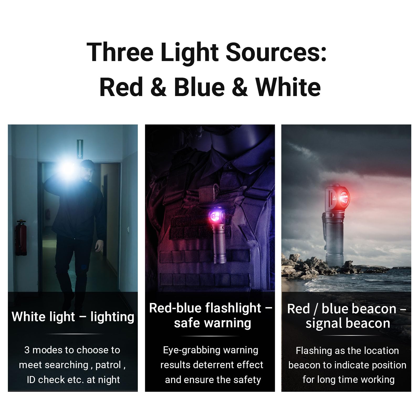 NEXTORCH P10 Tactical Flashlight, 1400 Lumens Rechargeable Right