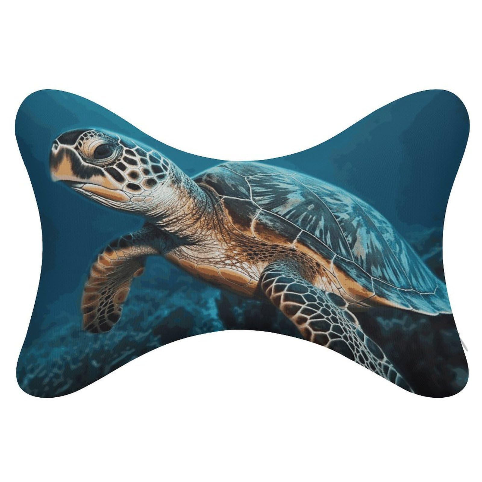 Adfgyerh Style Sea Turtle2 Pillow ，Memory Foam Pillow Core，Cushion,Provide Neck Support，Car Pillows For Travel Car Seats And Home Offices.