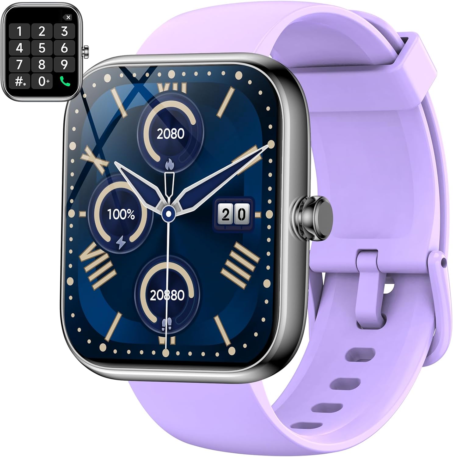 Smart Watch for Men Women with 1.83” HD Touch Screen, 100+ Sport Modes, IP68 Waterproof Fitness Tracker with Heart Rate & Sleep Tracking Pedometer, Smartwatch Compatible with iPhone Android Phones