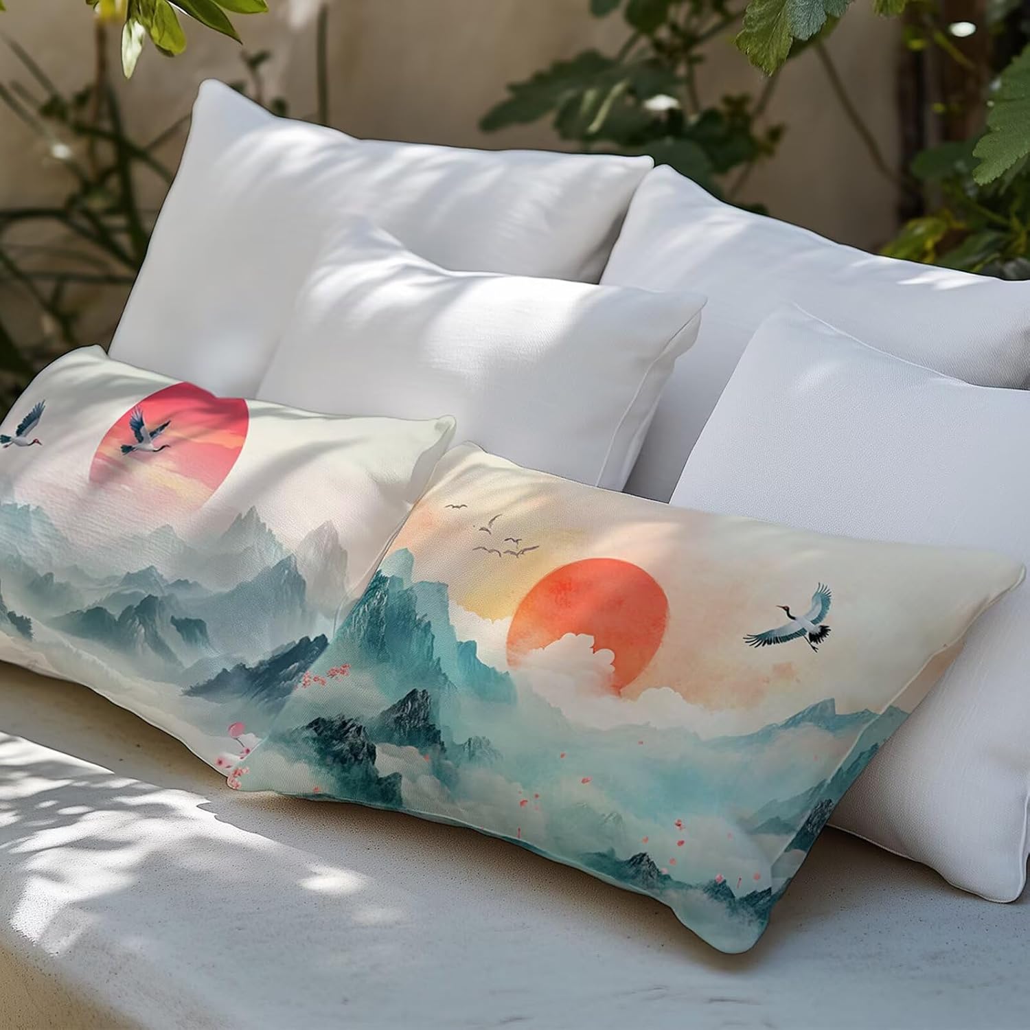 クッションカバー 40x90cm ベージュ Pillow Case 田舎 長方形 おしゃれ ソファ背当て リネン 座布団カバー 隠し