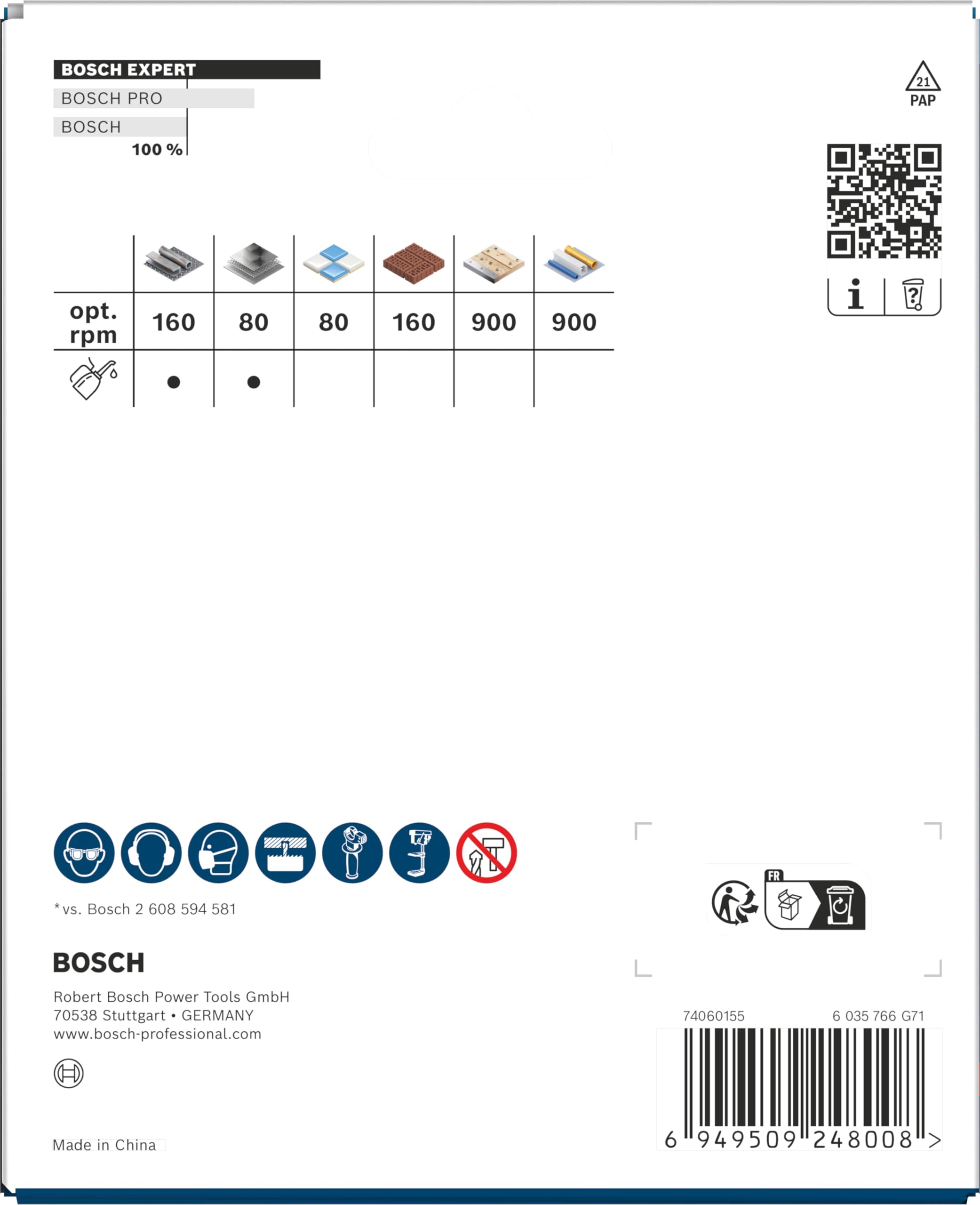 Bosch 1x Piła otwornica EXPERT Multi Material Power Change Plus (do Drewno z metalem, Cegła, Ø 111 mm, Professional Akcesoria Wiertarki)