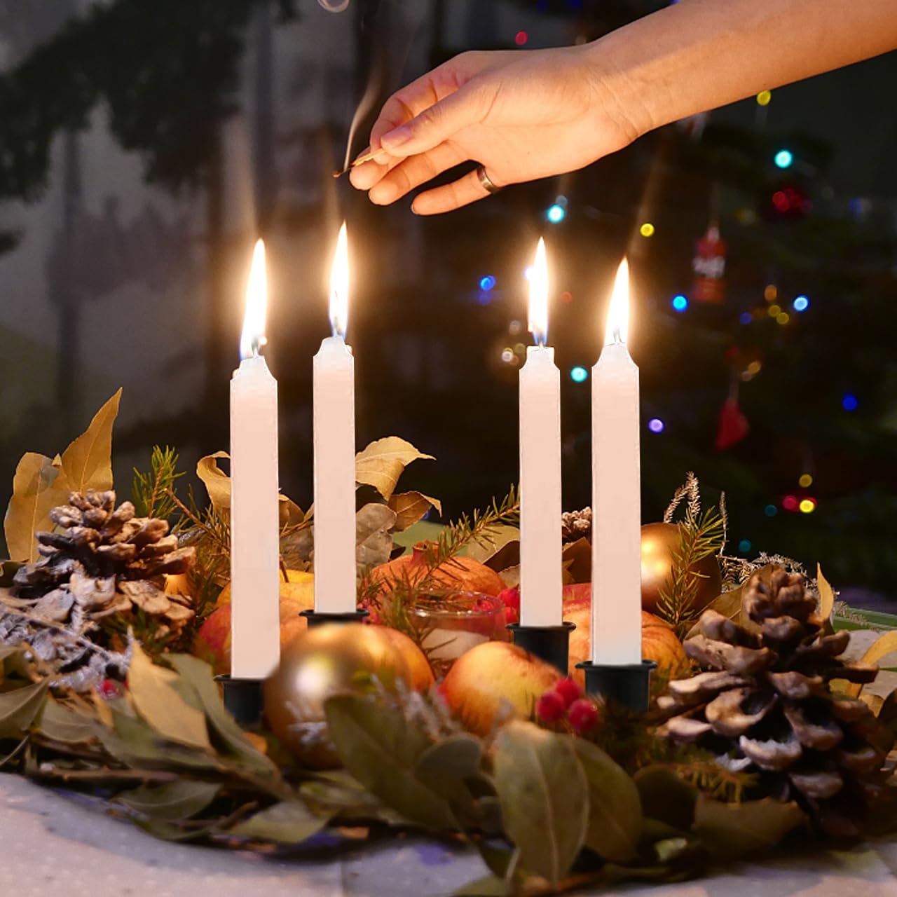 Portacandele In Oro Con Vetro - Candelabri Eleganti Per Eventi E Casa - Foto 6