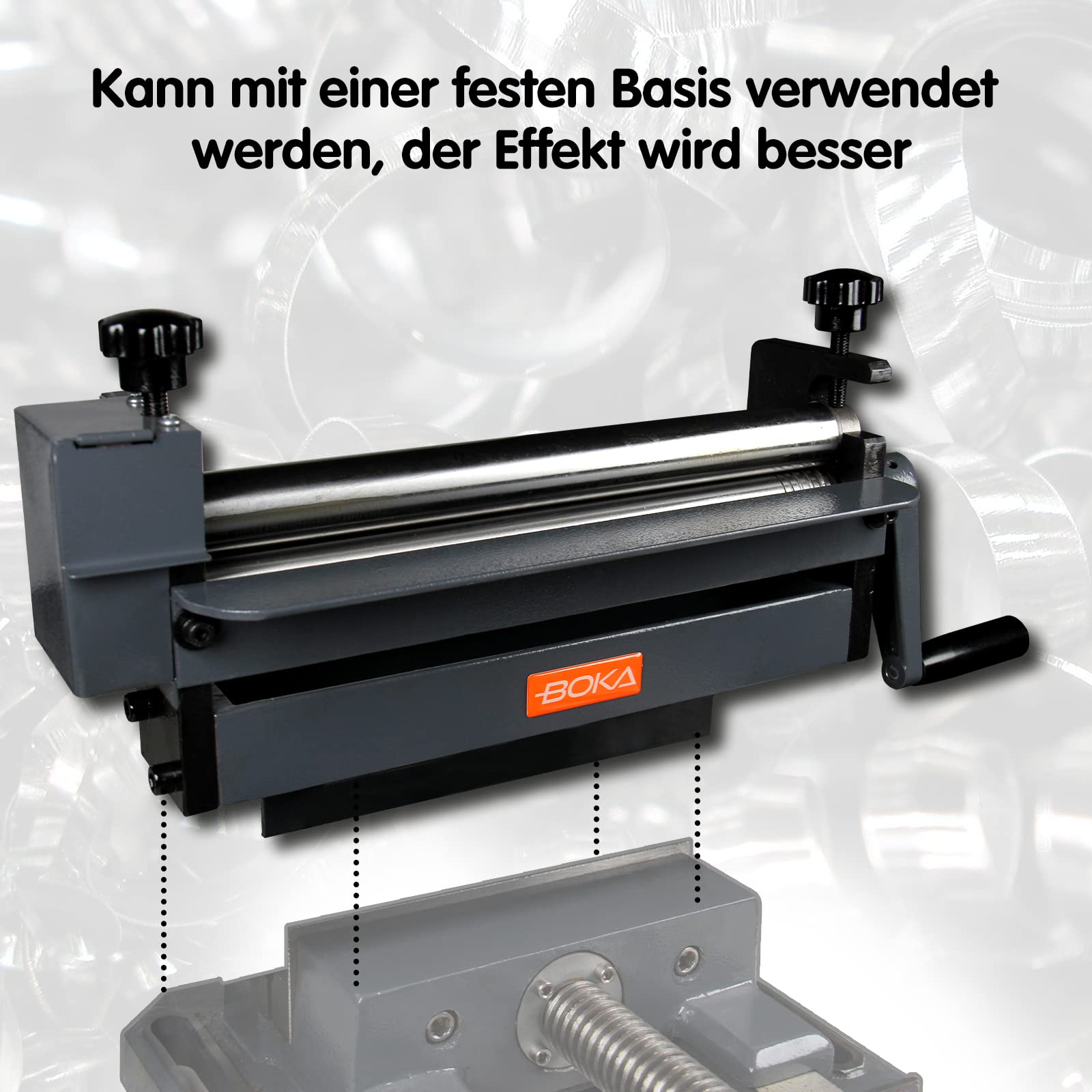 BOKA Rundbiegemaschine 3-Walzen für 1 mm Blech Biegemaschine 300 mm Breit SJ 300 Rundbiegegerät Blechbiegemaschine, Walzenbiegegerät, Rohrbiegemaschine