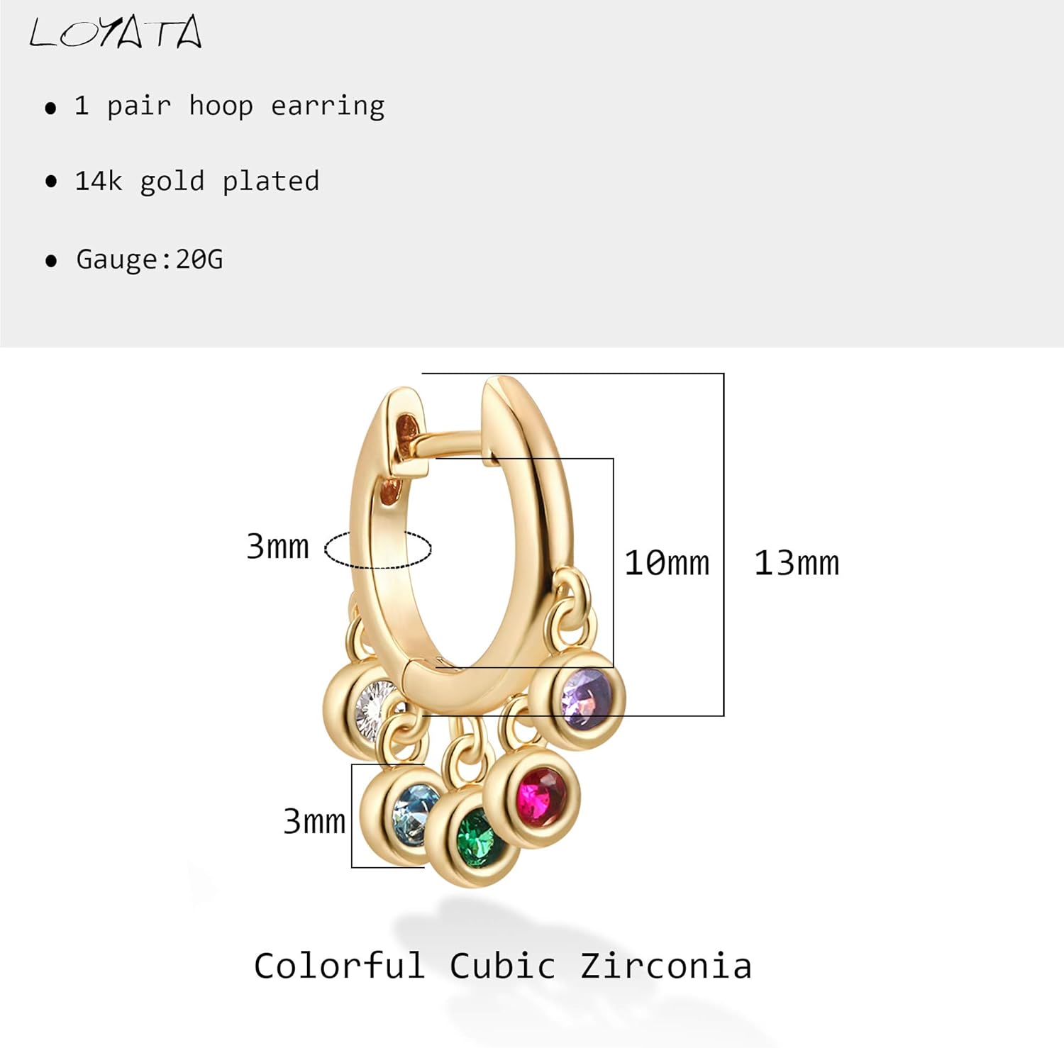 LOYATA Gold Huggie Hoop Earrings 14K Gold Plated Dainty Small Simple Hypoallergenic Jewelry Gift for Women - Image 5