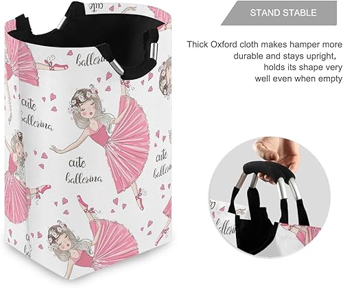 Miniatura 10 de AUUXVA Cesta de lavandería amarilla con diseño geométrico de panal de abeja y colmena, cesta de almacenamiento grande plegable con asas para baño,