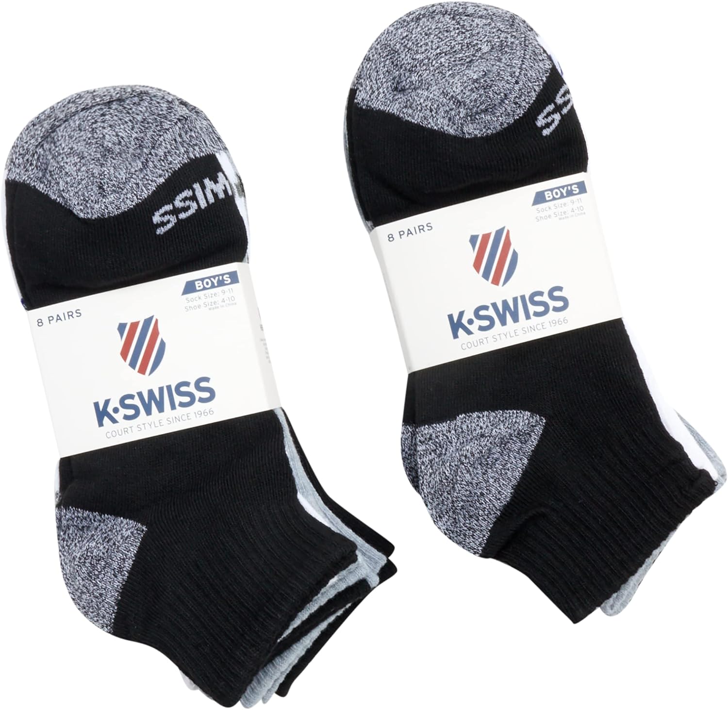 K-Swiss Boy's Athletic Socks - Lightweight Quarter Cut Socks (16 Pack): Clothing, Shoes & Jewelry