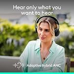 Logitech Zone Wireless 2 ES - Noise-Canceling Wireless Headset with Adaptive Hybrid ANC, Bluetooth, Black