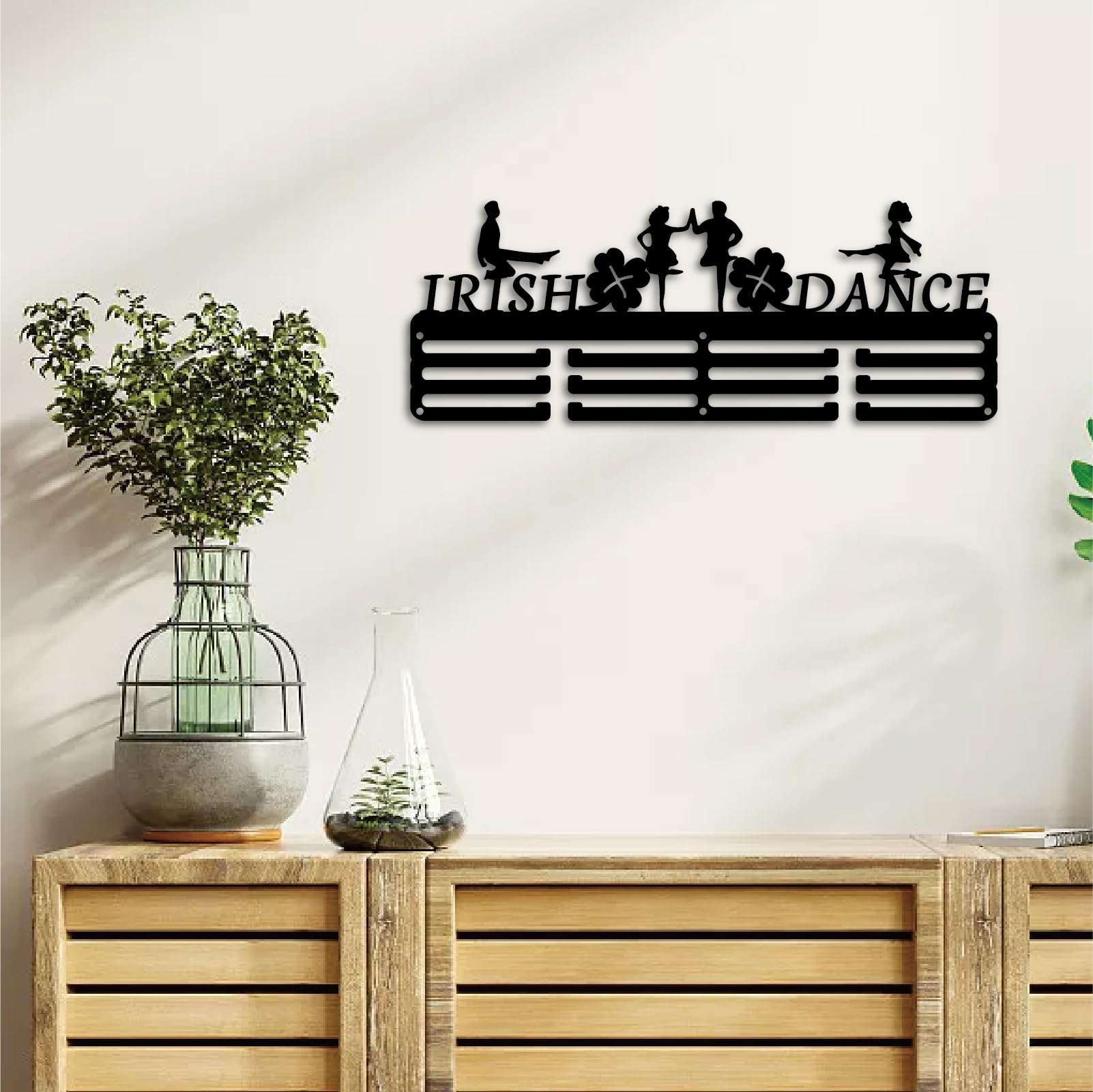 Wholesale CREATCABIN Medal Holder Dance Dancer Medals Hanger Display Stand Wall Rack Mount Hanger Decor Black Sturdy Medal Holders For Runners Home Badge Storage Medalist Hanging Over 15 Medals - View #3