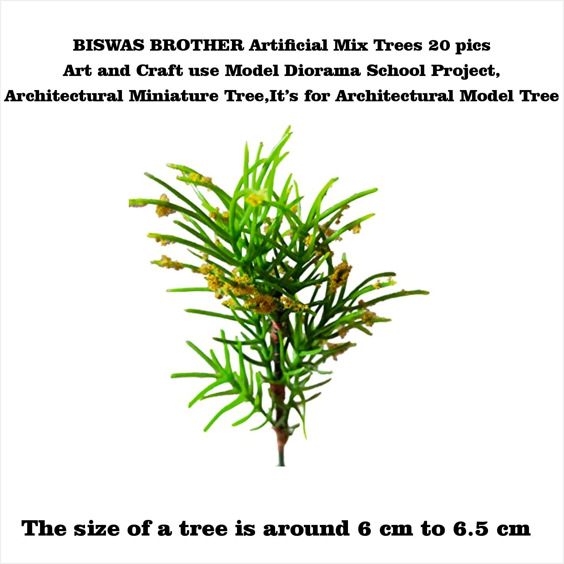 BISWAS BROTHER artificial mix trees 20 pics art and craft use model diorama school project,Architectural Miniature Tree,It’s for architectural model tree and height is 9cm 1