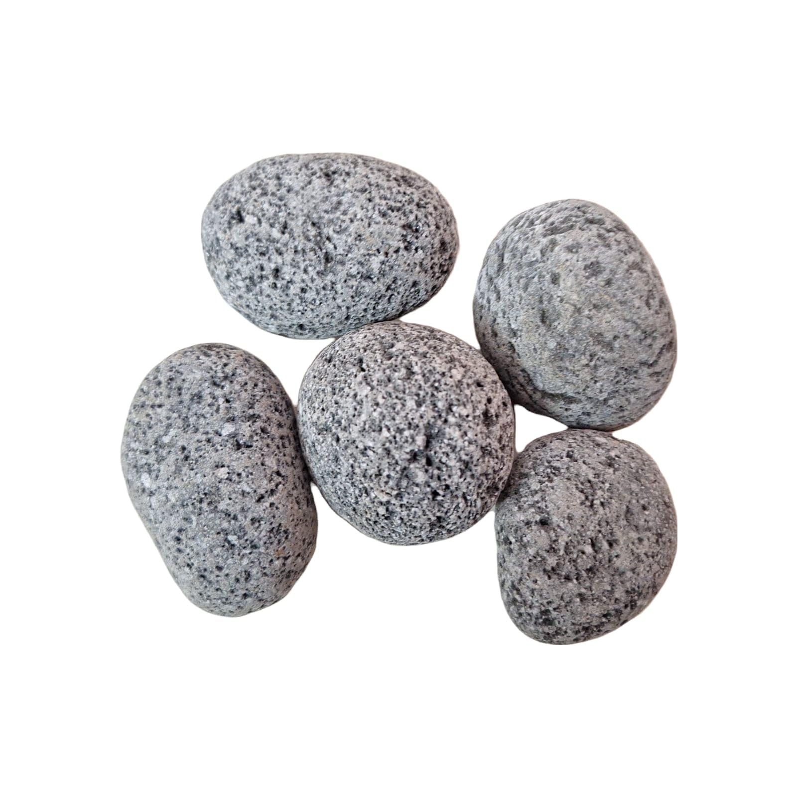 Natunae Zen Pebbles Aquarium Stones 5-7 cm (500 g), Natural Stones Decoration, Black Lava, Tumbled Aquascaping, Terrarium, Nano Basin