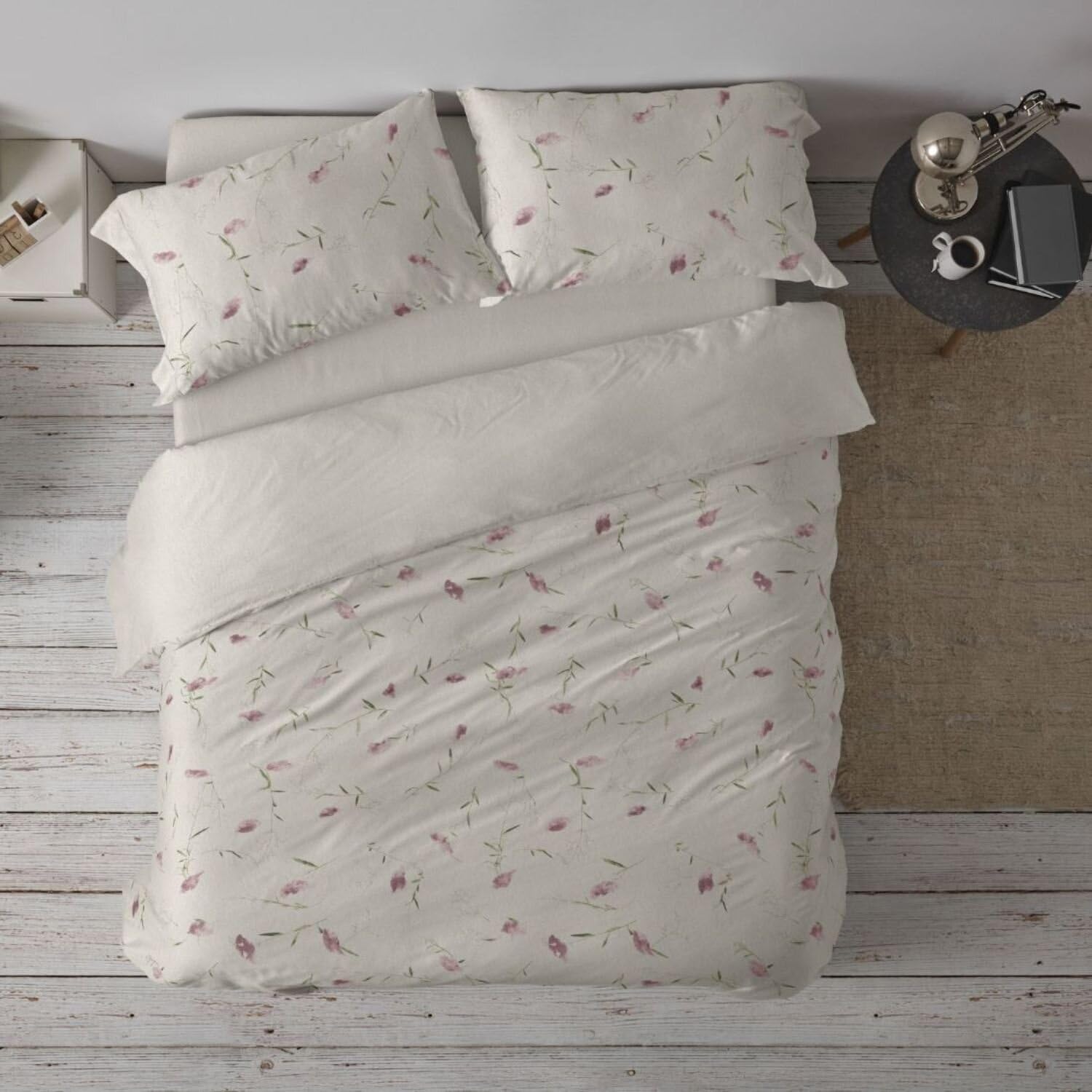 Burrito Blanco | Fundas nórdicas Estampadas | Cama de 105cm. (+Medidas Disponibles) | Diseño 052 | Color Rosa Palo (105x190/200cm.)