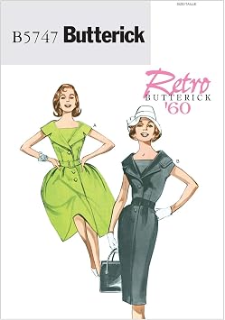 BUTTERICK PATTERNS B5747 Misse/Misse Petite Dress and Belt, Size B5 8-10-12-14-16