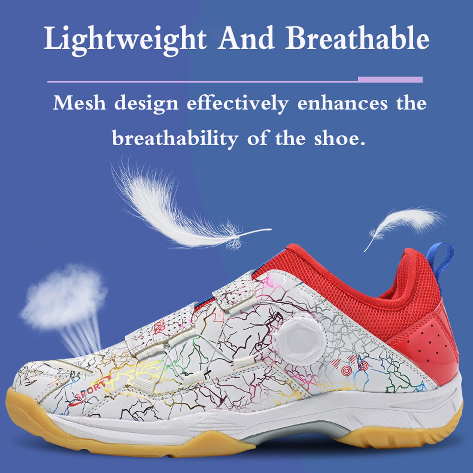Zapatos De Tenis De Mesa,Zapatos De Tenis De Mesa para Hombres,Zapatillas Tenis,Zapatos De BáDminton,Zapatos De BáDminton Antideslizantes,Ligeros,Transpirables,para BáDminton,Blanco