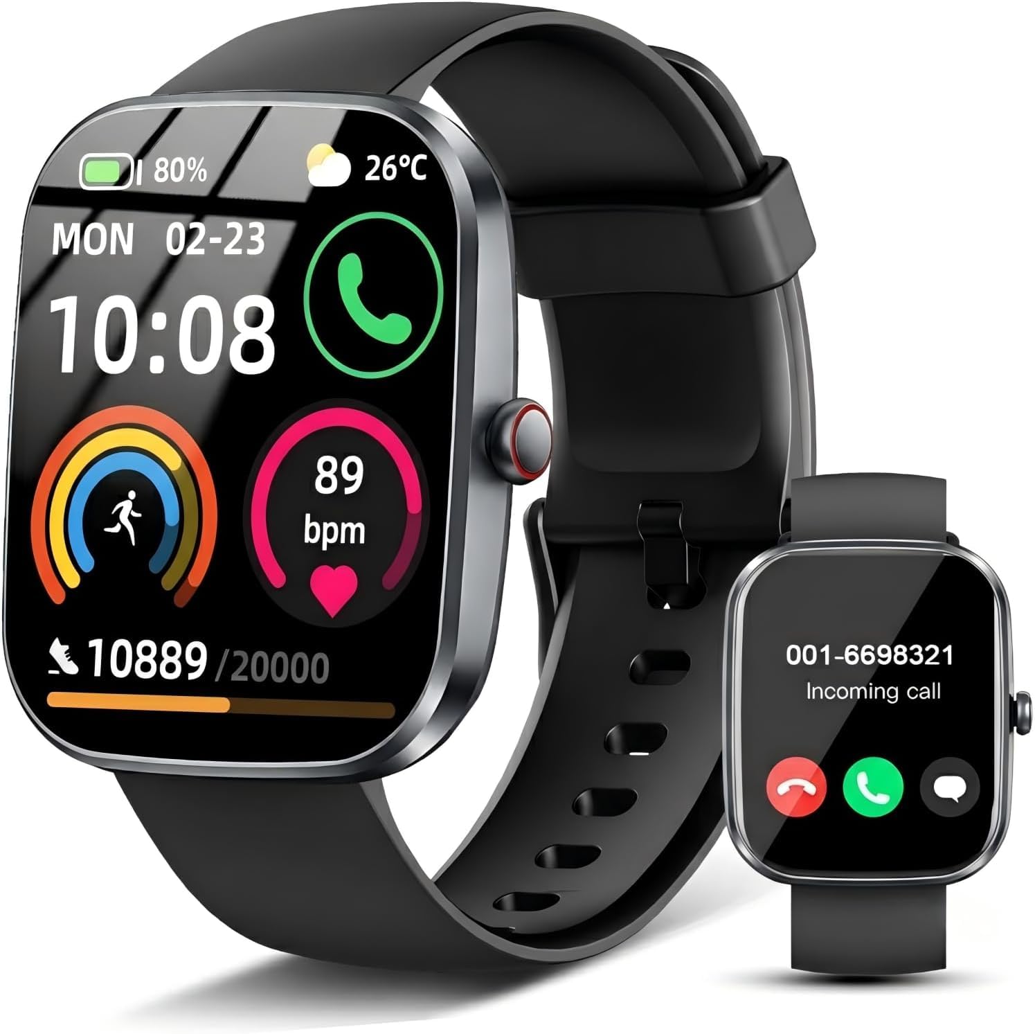 Soudorv Smartwatch Herren, Fitness Tracker mit Herzfrequenz Schlafmonitor Schrittzähler