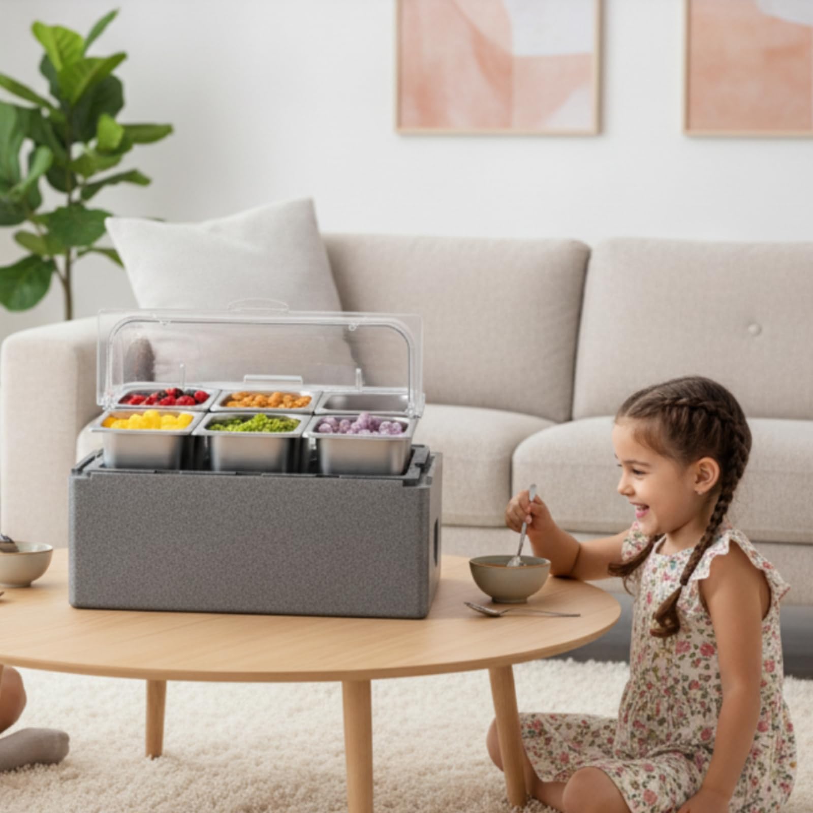 Contenedor Isotérmico de Alimentos Caja, 31L Tapa Sólida Gris + Caja Vacía