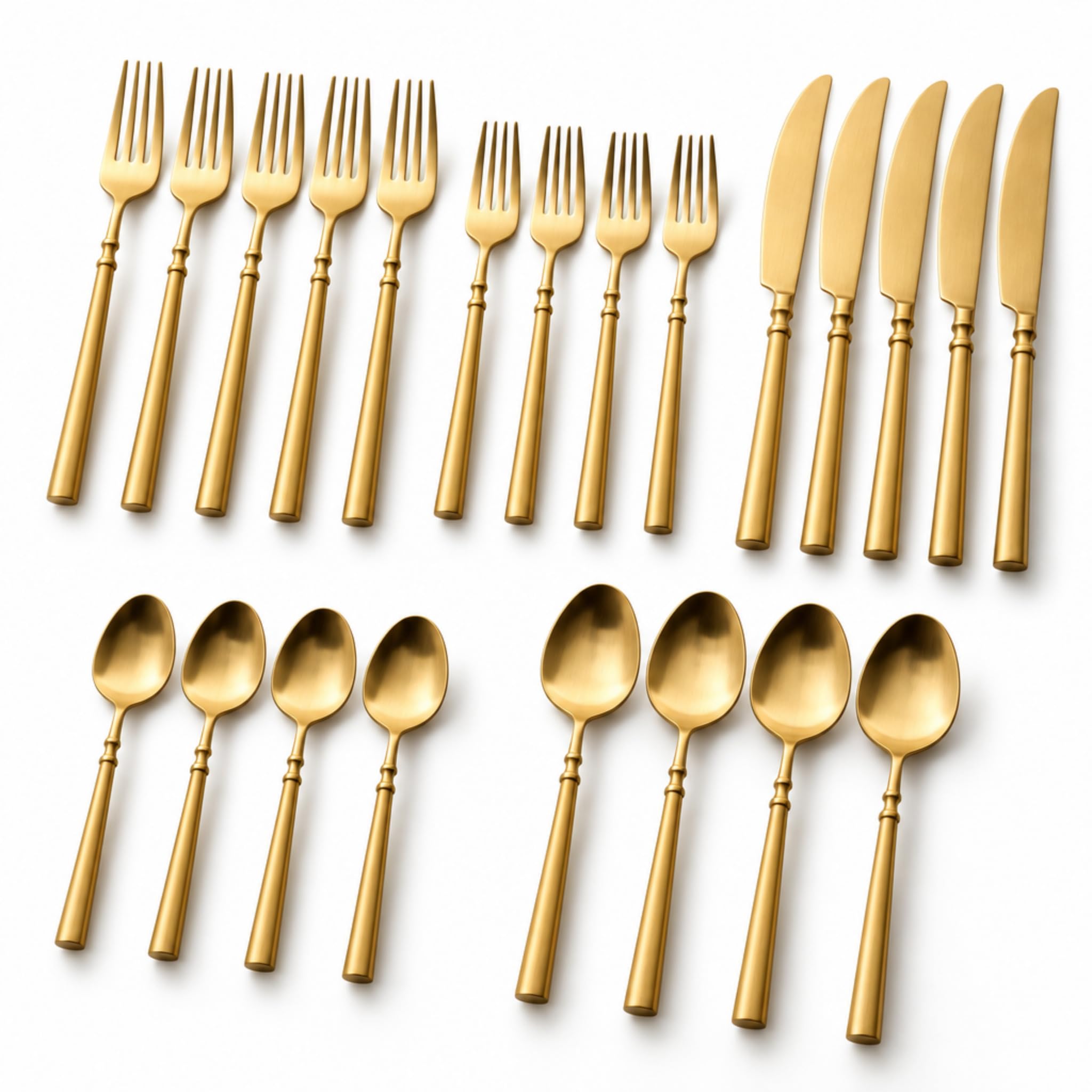 Godinger 20‑Piece Stainless Steel Silverware Set, Flatware Utensil Set for 4, Atlas, Silver Matte, 18/0 — Amazon image 32