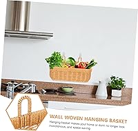 Vista 9 de 2 unidades de cesta de cebolla colgante tejida a mano para almacenamiento de pared para despensa del hogar, cesta de almacenamiento de cebolla