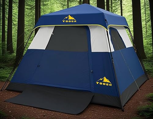 Miniatura 7 de Tienda de campaña para 34 personas con 1 puerta, 4 ventanas y ventilación mejorada, instalación instantánea, impermeable, 8 x 8 x 67 pulgadas, tela