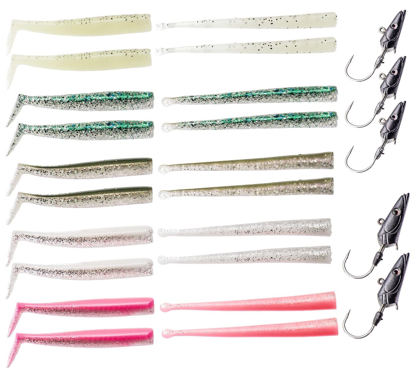 Savage Gear Sandeel Kit for Reelfishing - 25 piece Kit, Silver
