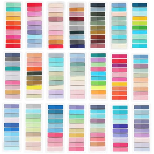 (4200 Pcs) Book Tabs for Annotating, Sticky Tabs Transparent Small Sticky Notes Flags, Colorful Morandi Page Markers for Notebooks, Multi-Colored Writable and Repositionable Book Flags Strip
