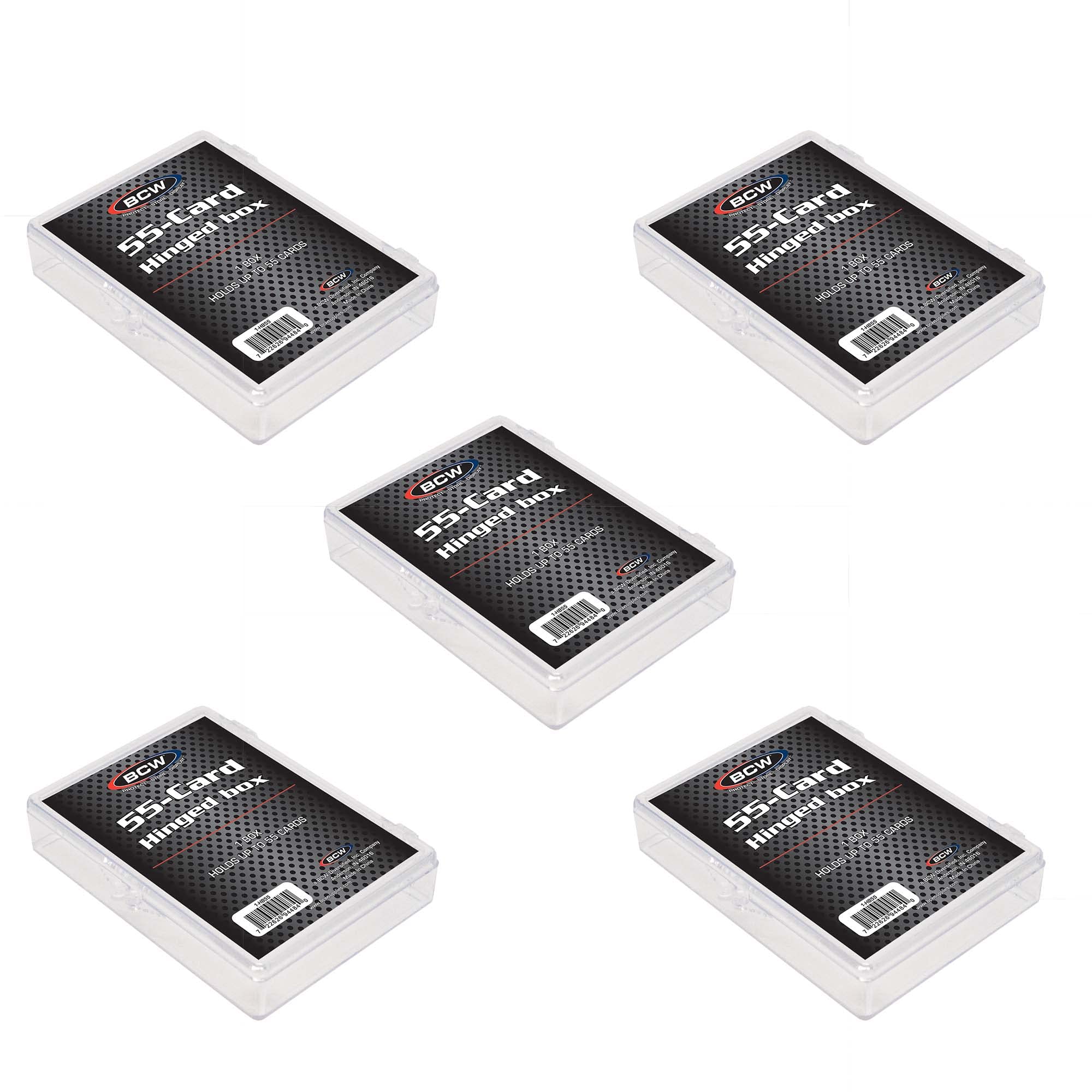 Amazon.com: BCW Hinged Trading Card Box – 55 Count - Pack of 5