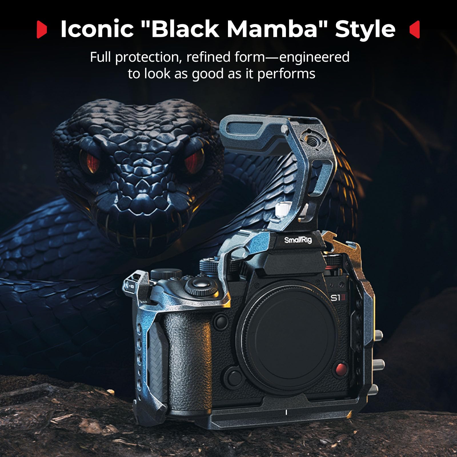 SMALLRIG Kit Gabbia Protettiva Completa per Panasonic S1R II/S1 II/S1 IIE, con Maniglia Superiore e Morsetto per Cavi, Piastra a Sgancio Rapido Integrata per Arca-Swiss, Attacco a Slitta - 5503
