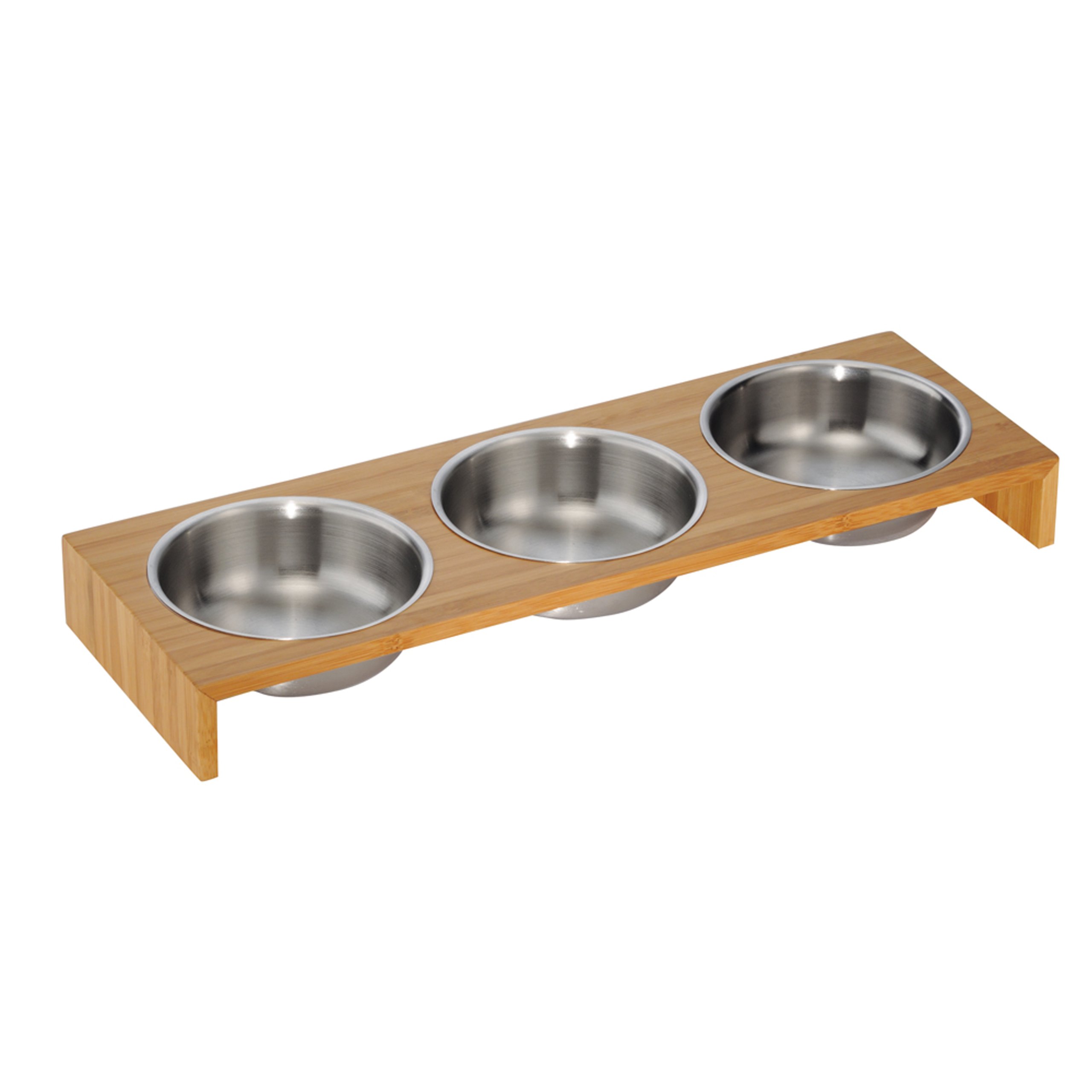 InterDesign Formbu Trio serveur en bambou et inox de haute qualité pour sublimer votre table