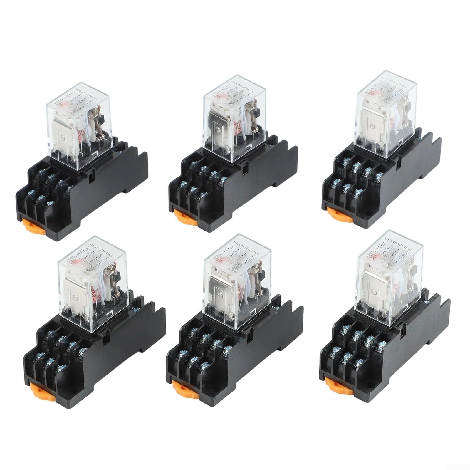 Relés electromagnéticos 4PDT de 110V con conmutación simultánea de 4 circuitos independientes