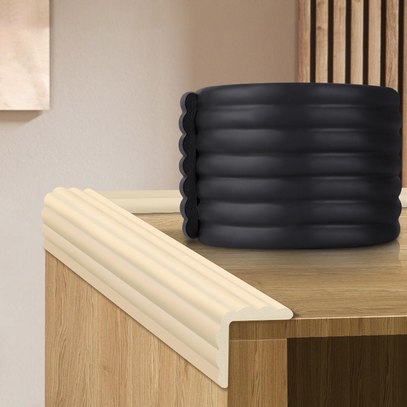 Protections d'angle et de bord avec bande mousse anti-collision pour table basse et mur