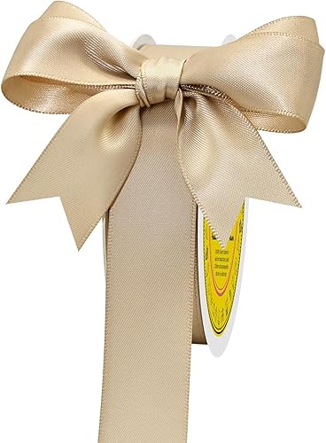 Miniatura 679 de Cinta de satén verde esmeralda de doble cara de 1-1/2 pulgadas x 50 yardas, cinta de poliéster verde esmeralda para envolver regalos, muy adecuada