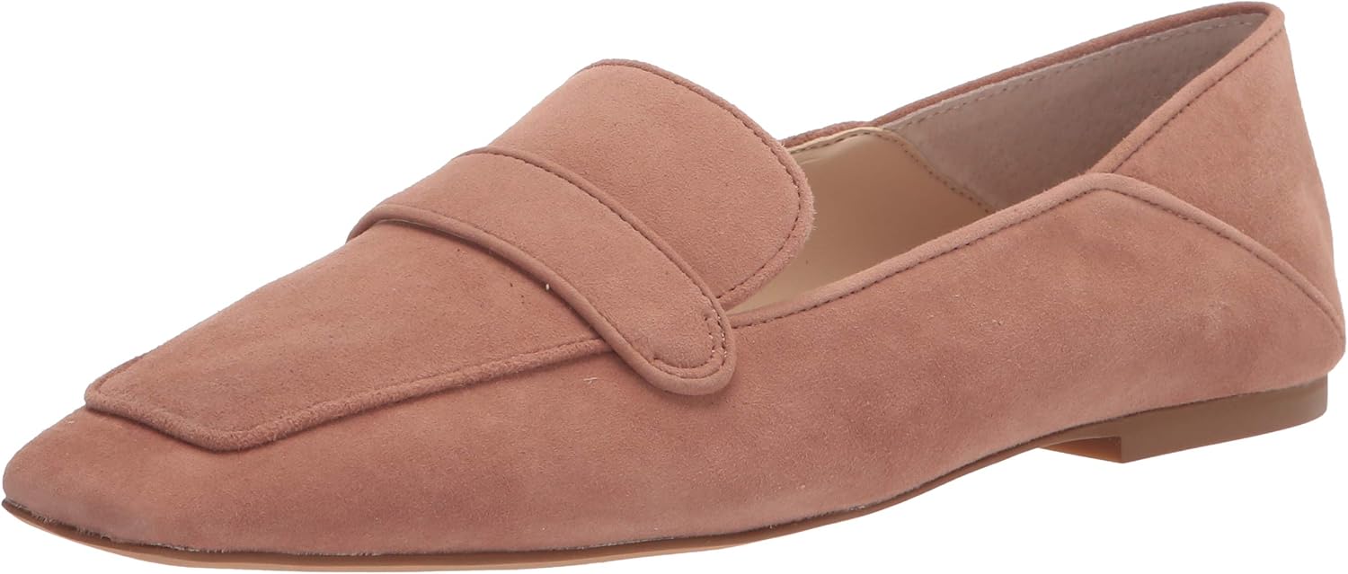 Vince Camuto Women's Footwear Landerla Square Toe Loafer Flat, Amendoa, 6 US