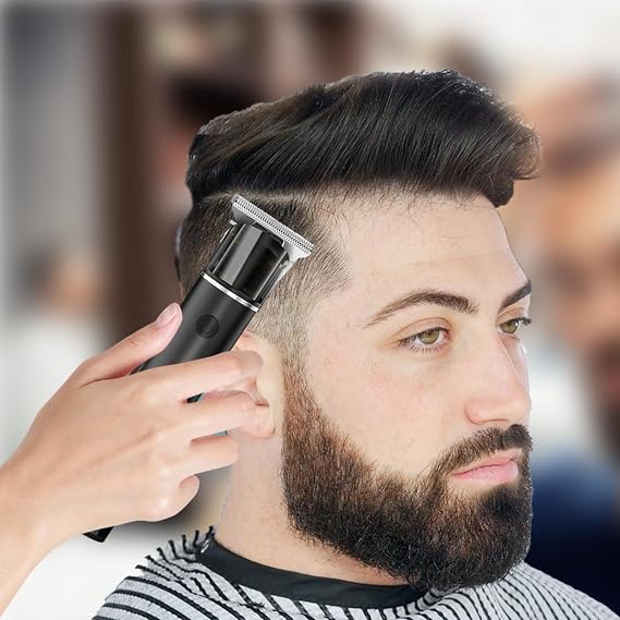 Hair and Beard Trimmer - Electric Cordless Beard Trimmer Shaver | Electric Hair clipperr | Carving Bald Hair clipperr | Waterproof Rechargeable Professional Hair Trimmer for Hair Cutting