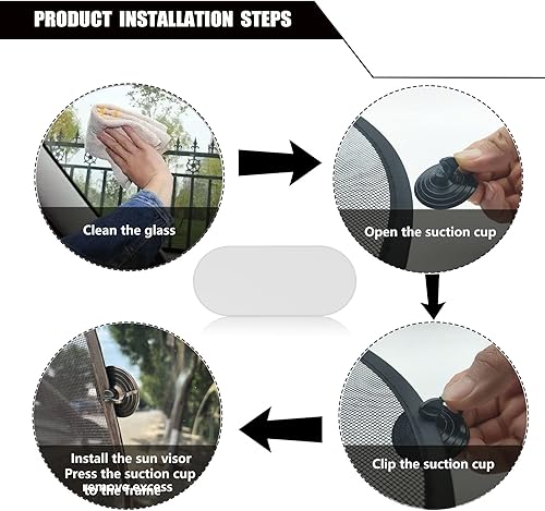 Miniatura 3 de Parasol para ventana trasera, cubierta de malla de protección UV para asientos de automóvil orientados hacia atrás, se adapta a todos los automóviles