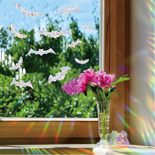 Miniatura 4 de 30 calcomanías de mariposa para ventana, anticolisión para salvar a los pájaros de colisiones de ventanas, adhesivos de vinilo prismático no