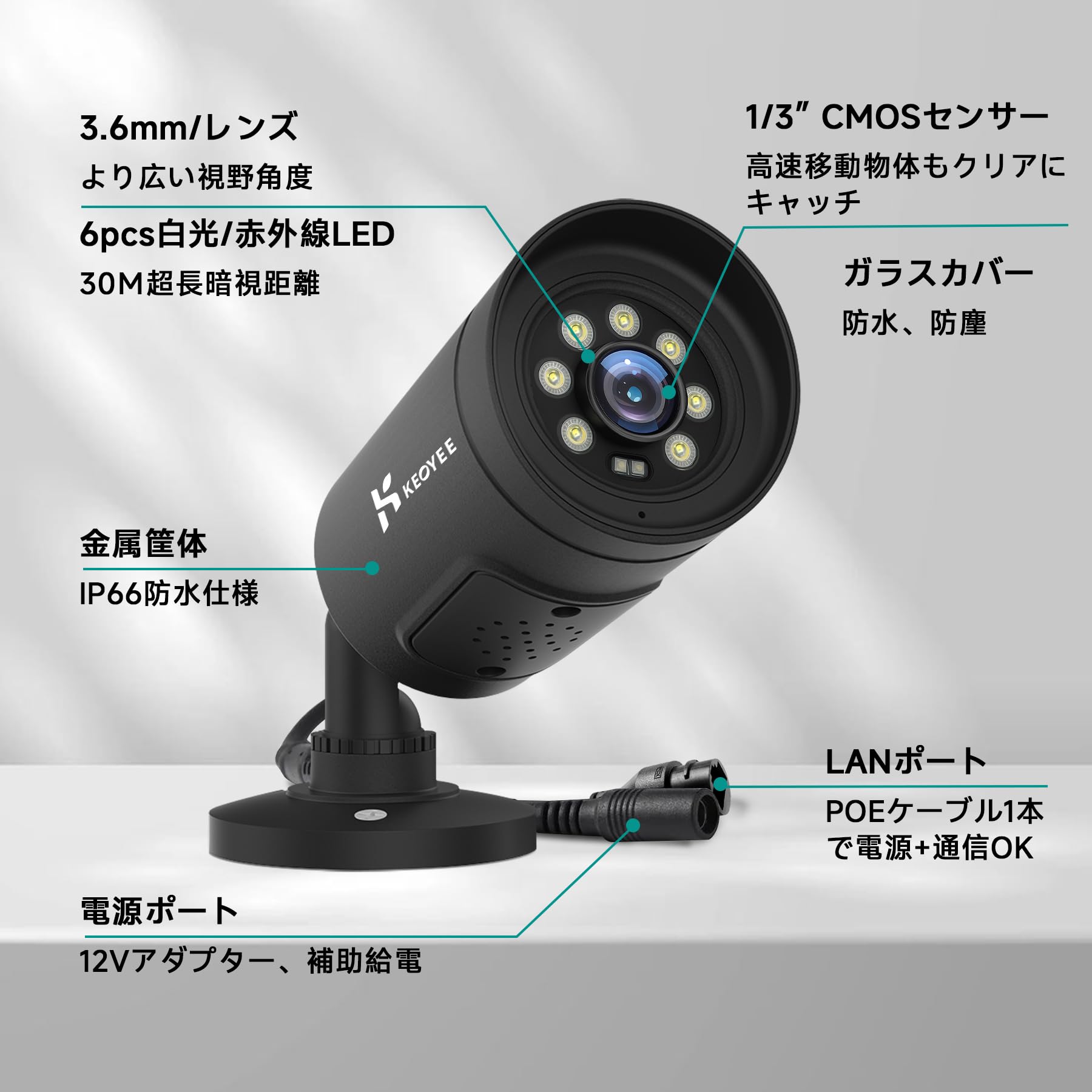 KEOYEE 500万画素・夜間カラー撮影 防犯力メラ xp新品 Amazon.co.jp: 【500万画素・夜間カラー撮影】KEOYEE 防犯カメラ 屋外